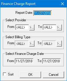 Finance Charge Report
