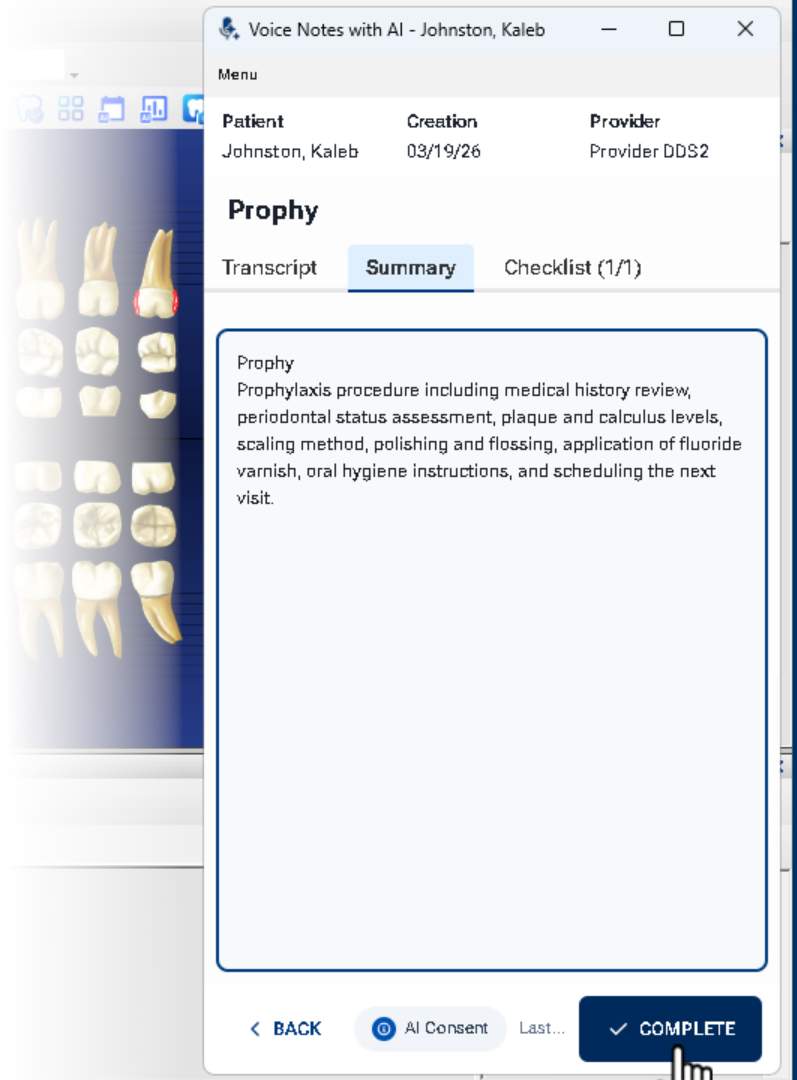 Dentrix Voice Notes (Quick Start Guide)