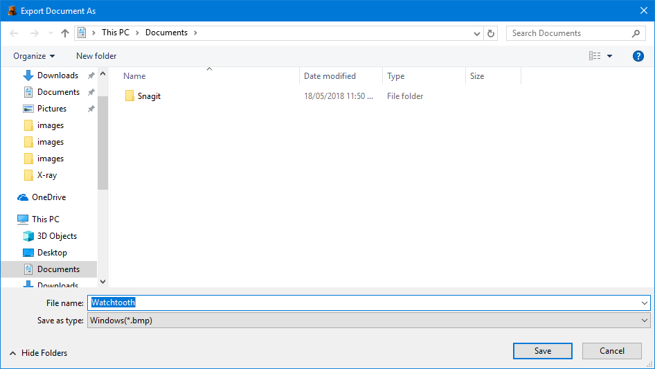 Exporting documents as files