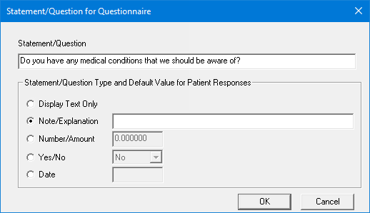Editing patient questionnaires