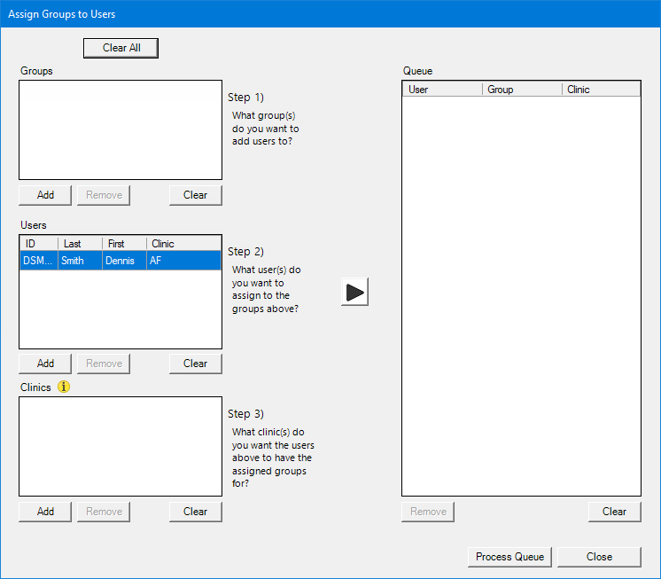Assigning users to groups